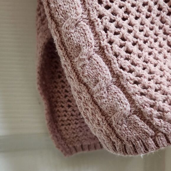 American Eagle Sweater Womens M Pink Ombre Wool Blend Soft Long Sleeve Pullover - Picture 6 of 10